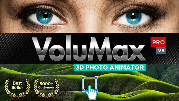 【A76】AE模板-风景人像照片转3D效果摄像机推拉旋转景深动画 VoluMax Pro (更新到V5.2)