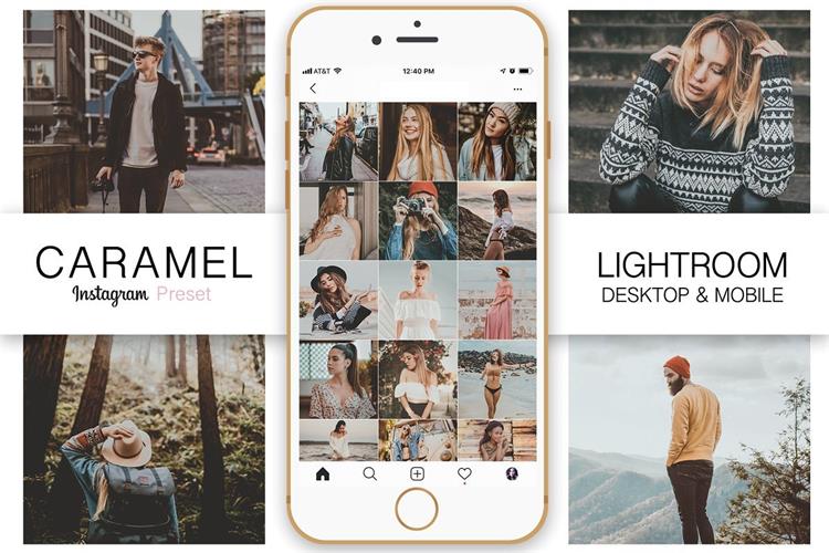 【S715】INS风格焦糖咖啡色调Lightroom人像预设+移动LR预设 DesignAesthetic Caramel Instagram Lightroom Presets