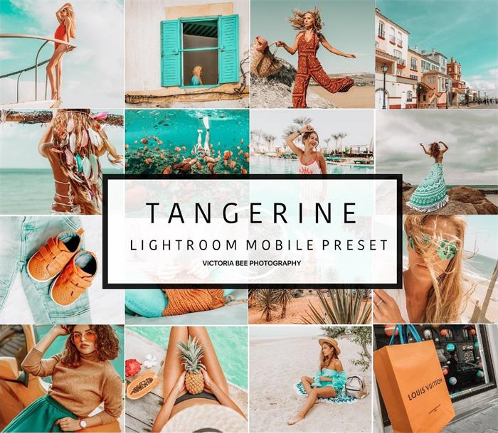 【S674】 Orange & Teal青蓝色系人像旅游旅拍ins风Lightroom预设 VictoriaBee TANGERINE Lightroom Presets