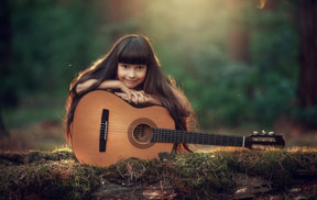 【S781】俄罗斯摄影师Anastasia Kuchina唯美儿童吉他女孩后期修饰教程