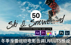 【P134】冬季滑雪运动电影色调LR/PS/LUTS预设
