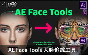 【A164】AE脚本-人脸面部追踪贴图表情化妆美颜丑化换脸锁定特效预设工具 AE Face Tools Win/Mac完整破解版