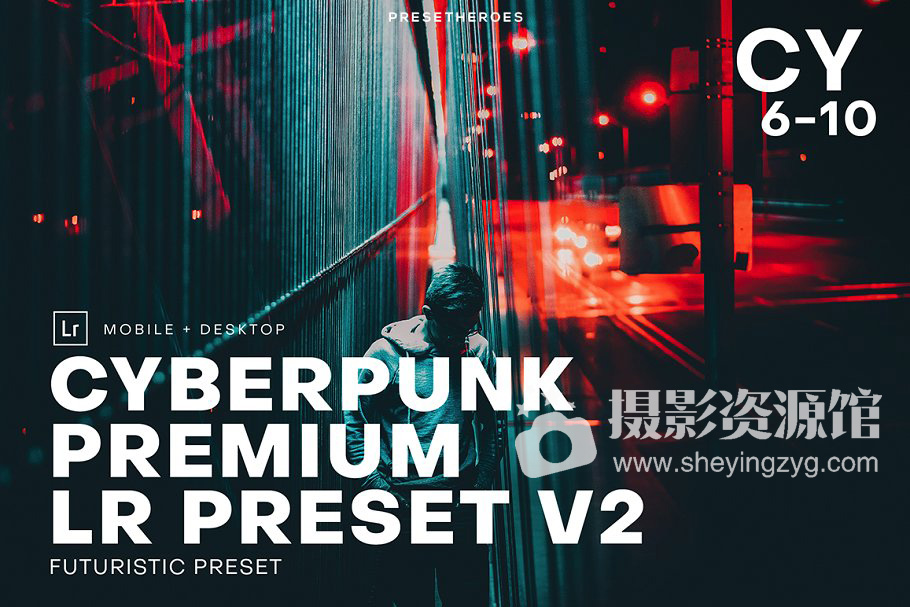 【P223】赛博朋克城市夜景街拍LR预设飞思预设