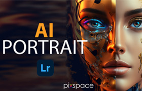 【P634】PixSpace-AI人工智能完美人像PS/LR预设+视频教程AI portrait – Intelligent lightroom presets
