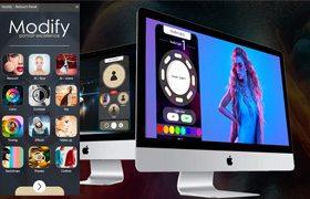 【S1339】 AI人工智能人像修饰扩展面板汉化版 Pix Space AI Modify Retouch Panel 支持Win+m1 磨皮美妆滤镜，雨雪特效