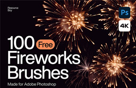 【M394】100 多种烟花 Photoshop 画笔