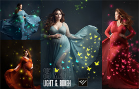 【M395】魔法灯和散景叠加素材