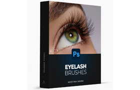 【M400】30款眼睫毛PS笔刷Kristina Sherk – Eyelash Brushes