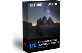 【P687】天文摄影预设、LR调整画笔预设+教程Alyn Wallace – Astro Workflow