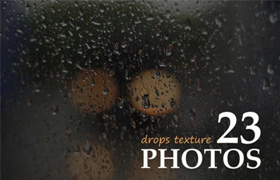 【M408】23张逼真玻璃雨滴效果叠加合成图片素材JPG