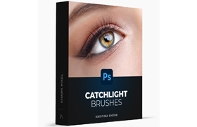 【M403】高品质眼神光PS笔刷含PS视频教程SharkPixel Kristina Sherk-Catchlight Brushes