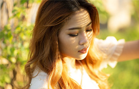 【M411】8张户外小清新美女写真人像摄影RAW原图素材-CR2格式